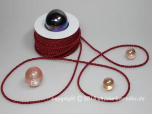 Geschenkband Dekoband Schleifenband Kordel Bordeaux ohne Draht 4mm