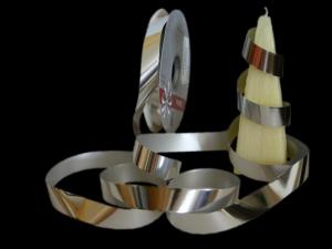 Geschenkband Dekoband Schleifenband Polyband Silber ohne Draht 19mm Silber