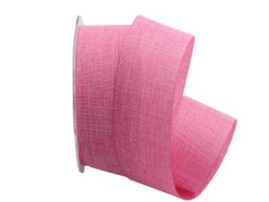 Geschenkband Dekoband Schleifenband Uniband Leinenoptik pink 40mm ohne Draht