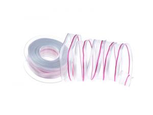 Streifenband Vienna rosa mit Draht 25 mm