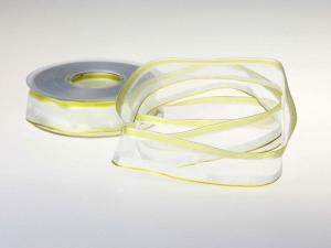 Streifenband Vienna weiss mit Draht 25 mm