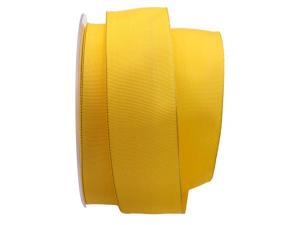 Geschenkband Basic gelb 40mm mit Draht