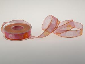 Motivband Pusteblume rosa 25 mm mit Drahtkante - Schleifenband günstig online kaufen!