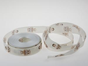 Motivband Eule creme mit Draht 25 mm