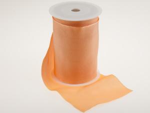 Geschenkband Dekoband Schleifenband Tischband unifarben 210 mm ohne Draht apricot