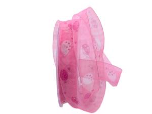 Motivband Luftballon rosa 25mm mit Draht - Schleifenband günstig online kaufen!