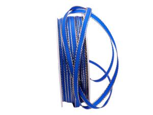 Geschenkband Dekoband Schleifenband Geschenkband Stretto blau / gold 6mm ohne Draht