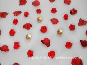 Streuartikel Satinrosen Rot ohne Draht 36 Stück - Geschenkband günstig online kaufen!