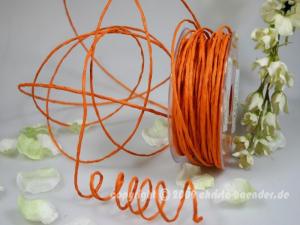 Papierkordel Orange mit Draht 2mm