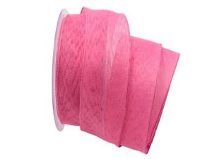Geschenkband Dekoband Schleifenband Dekoband Ombra pink 40mm mit Draht