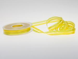 Organzastreifen gelb 15mm mit Draht - Geschenkband günstig online kaufen!