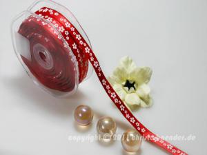 Motivband Blumenwiese Rot ohne Draht 10mm - im Bänder Großhandel günstig kaufen!