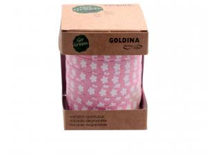 Ringelband 100% Baumwolle Blümchen rosa 10mm im Bänder Großhandel günstig kaufen!