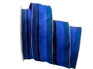 Geschenkband Dekoband Schleifenband Dekoband Parma blau 40mm mit Draht