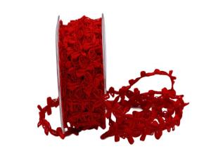 Geschenkband Dekoband Schleifenband Bändchen Flowergirland Rot ohne Draht 15mm