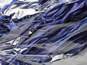 Geschenkband Dekoband Schleifenband Bastfäden Blau ohne Draht ca. 1m