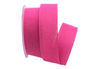 Geschenkband Dekoband Schleifenband Baumwollband Cotton pink 40mm ohne Draht