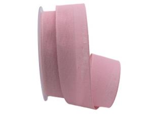 Baumwollband Cotton rosa 40mm ohne Draht