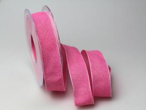 Dekoband Rustico pink 25mm ohne Draht