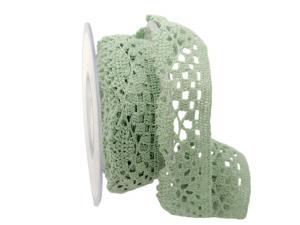 Dekoband Spitze 35mm mintgrün ohne Draht Dekoband Spitze 35mm mintgrün ohne Draht