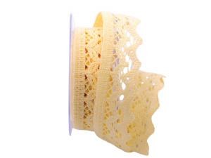 Dekoband Spitze avori 40mm ohne Draht