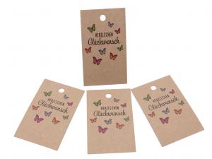Geschenkanhänger "Herzlichen Glückwunsch" 20 Stück