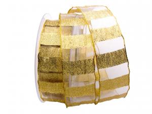 Goldband Strisce dorate gold 40mm mit Draht
