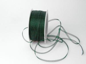 Organzabändchen 3mm grün ohne Draht - Schleifenband günstig online kaufen!