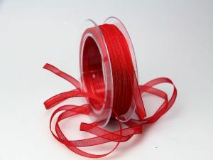 Organzaband 6mm rot ohne Draht - Schleifenband günstig online kaufen!