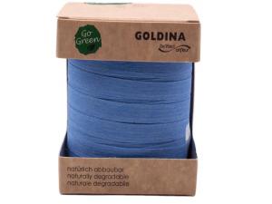 Geschenkband Dekoband Schleifenband Ringelband 100% Baumwolle blau 10mm