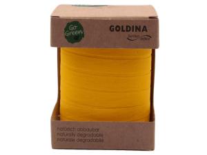 Geschenkband Dekoband Schleifenband Ringelband 100% Baumwolle gelb 10mm