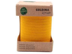 Geschenkband Dekoband Schleifenband Ringelband 100% Baumwolle gelb 5mm