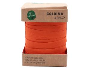 Geschenkband Dekoband Schleifenband Ringelband 100% Baumwolle orange 10mm