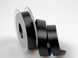 Geschenkband Dekoband Schleifenband Satinband Schwarz ohne Draht 25mm