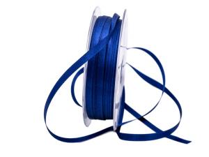 Geschenkband Dekoband Schleifenband Satinband dunkelblau 6mm ohne Draht