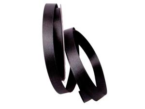 Satinband Schwarz ohne Draht 15 mm