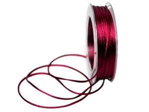 Geschenkband Dekoband Schleifenband Satinkordel Bordeaux ohne Draht 2mm