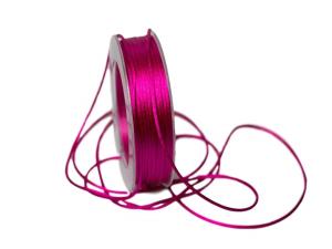 Geschenkband Dekoband Schleifenband Satinkordel pink 2mm ohne Draht