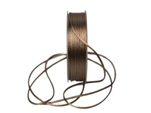 Geschenkband Dekoband Schleifenband Satinkordel toffee / braun 2mm ohne Draht