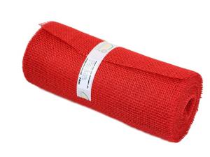 Geschenkband Dekoband Schleifenband Tischband Jute rot ohne Draht 300mm