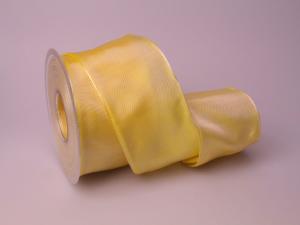 Uniband Pastell Gelb 70 mm mit Draht