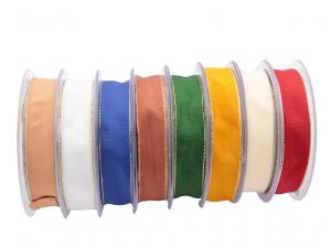 Weihnachtsband GOLDKANTE AKTION 160 METER 25mm mit Draht Weihnachtsband GOLDKANTE AKTION 160 METER 25mm mit Draht