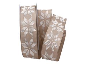 Weihnachtsband Norwegen Toffee mit Draht 40mm