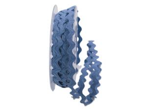 Zackenlitze Baumwolle 7mm blau ohne Draht im Bänder Großhandel günstig kaufen!