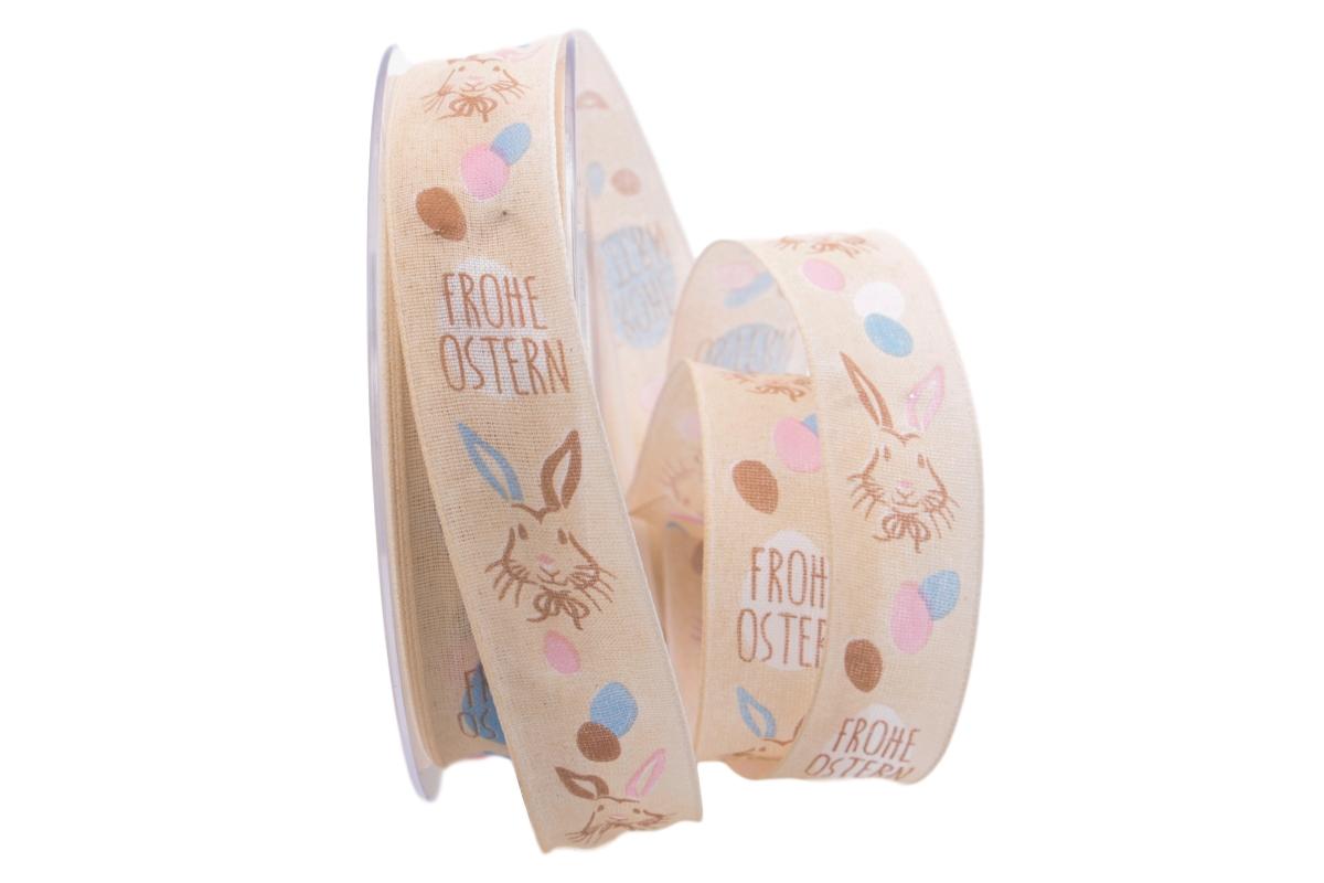 Motivband Pasqua blau 25mm mit Angelschnur