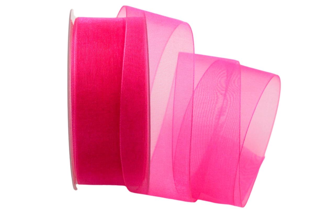 Organzaband Luminoso pink 40mm ohne Draht