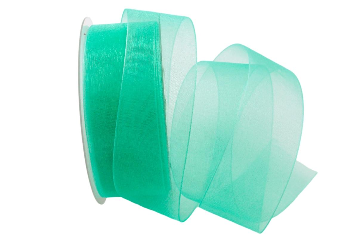 Organzaband Luminoso türkis 40mm ohne Draht