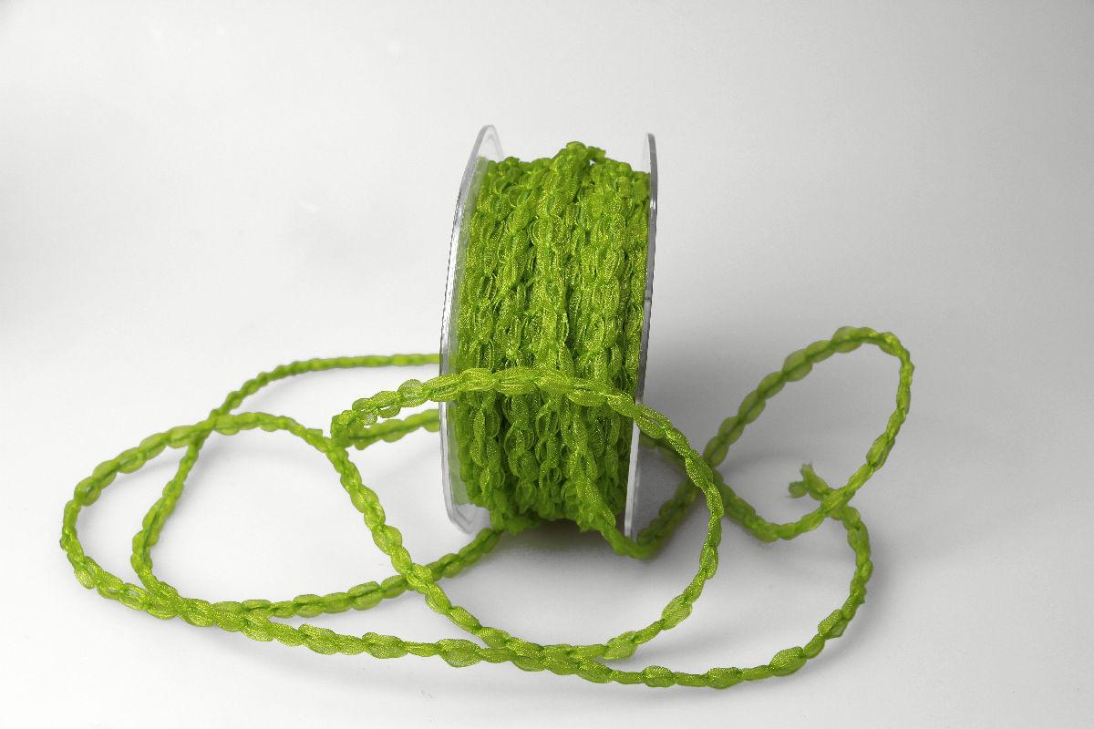 Organzaband Organzawelle 10mm hellgrün ohne Draht