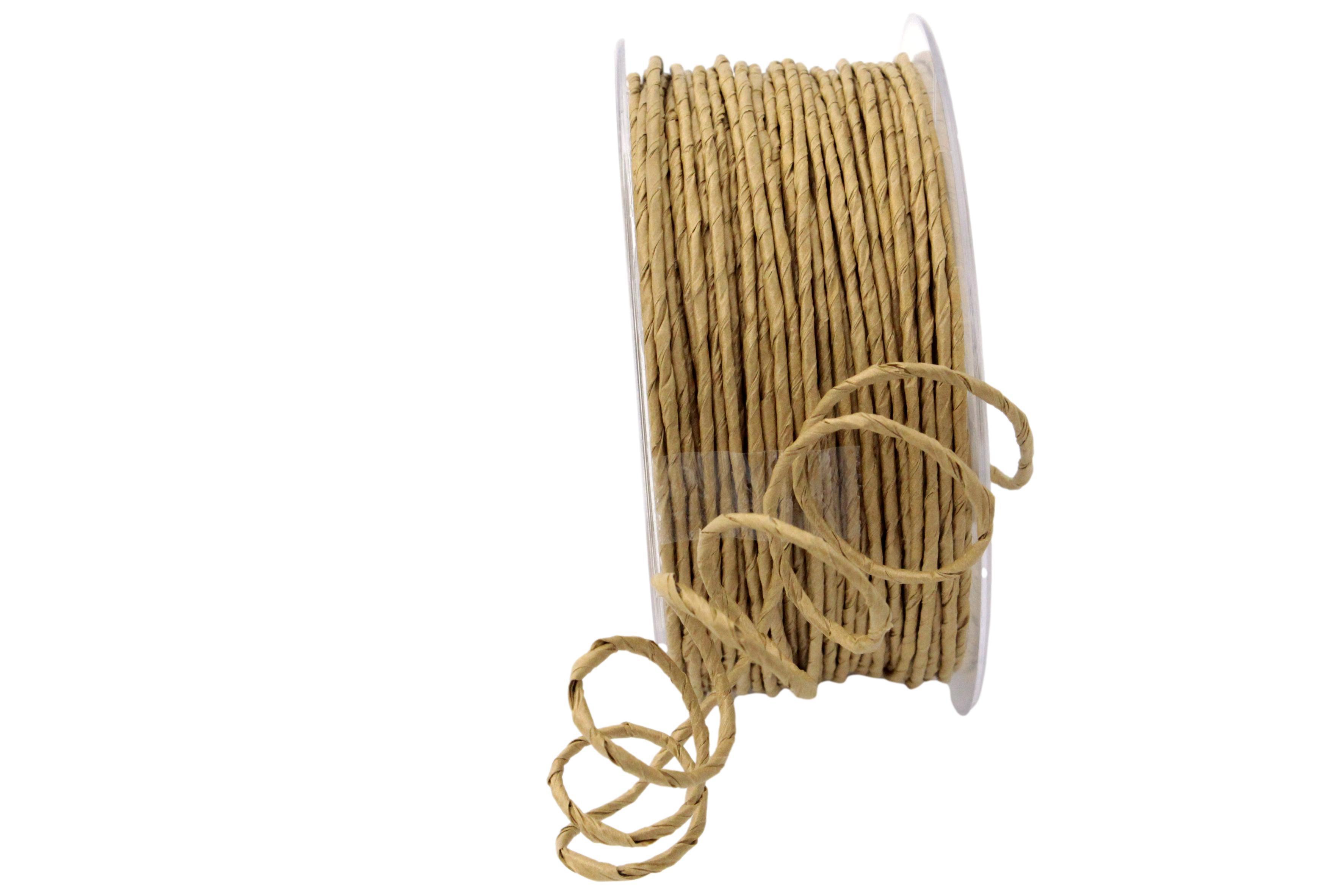 Papierkordel Gold 2mm mit Draht