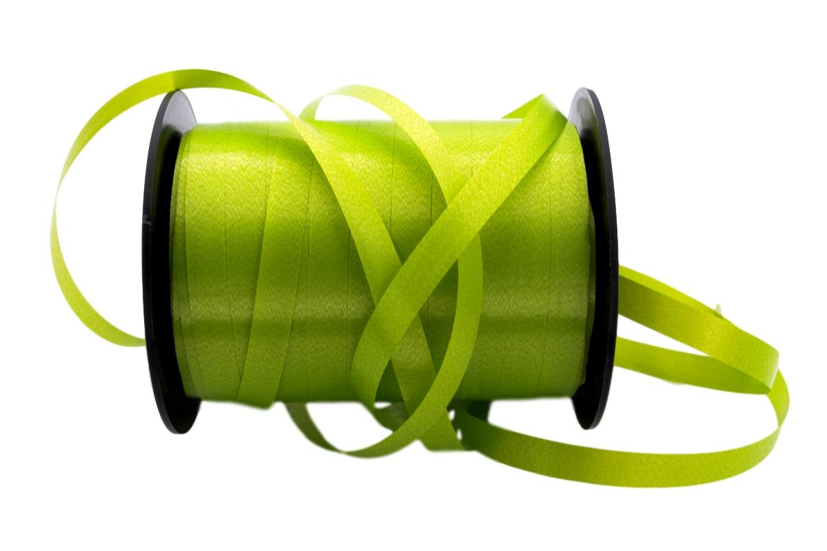 Polyband Apfelgrün ohne Draht 5mm